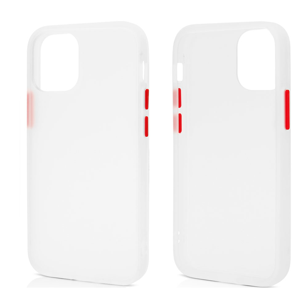 Slim MATTE Hybrid Bumper Case for iPhone 12 / iPhone 12 Pro 6.1 inch (White)
